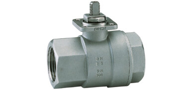 OMAL Kogelkraan, 2-weg, RVS, draadaansluiting, gepolijst