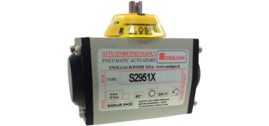 Pneumatische aandrijving, 60Nm, Dubbelwerkend, DA, 2-10 bar, aluminium