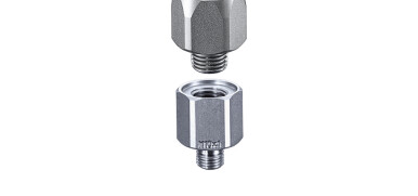 SUCO Verloopadapter, RVS, M10x1, (Suco drukschakelaar G1/4")