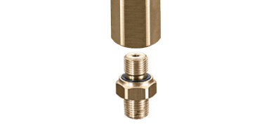 SUCO Verloopadapter, Messing, NPT1/8"-27, (Suco Vacuümschakelaar Type 0151)