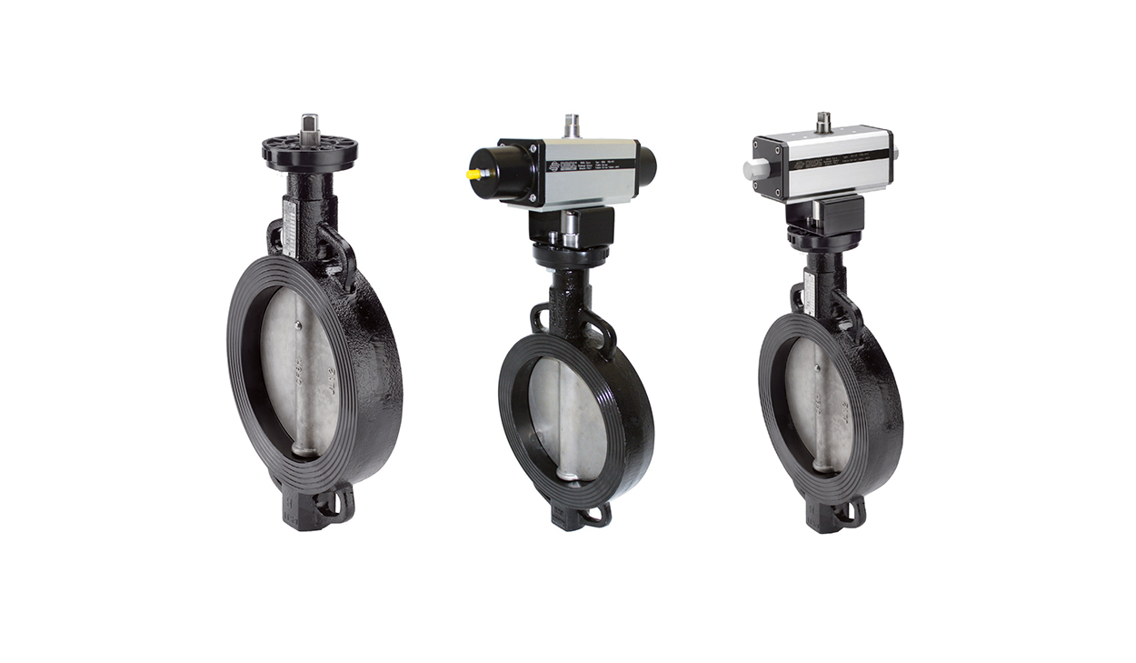 Pneumatisch bediende vlinderkleppen metal to metal Omal Automation