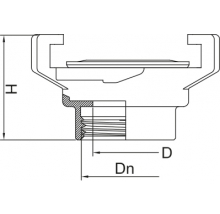 tekening slangkoppeling