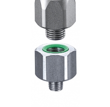 SUCO Verloopadapter, Verzinkt staal, 3/8"-24 UNF-2A, (Suco drukschakelaar Hex 24, Hex27)