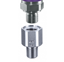 SUCO Verloopadapter, RVS, NPT1/4"-18, (Voor Suco druktransmitter G1/4")