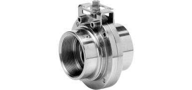 OMAL Vlinderklep, Food, RVS, Gasdraad, PN6, handbediend