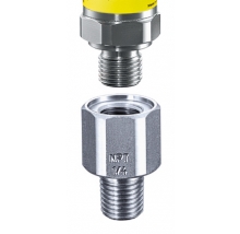 SUCO Verloopadapter, RVS, NPT1/4"-18, (Voor Suco SOS drukschakelaar G1/4")