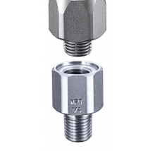 SUCO Verloopadapter, RVS, NPT1/4"-18, (Voor Suco drukschakelaar G1/4")