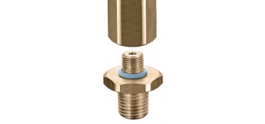 SUCO Verloopadapter, messing, NPT1/4"-18, (Suco Vacuümschakelaar Type 0151)