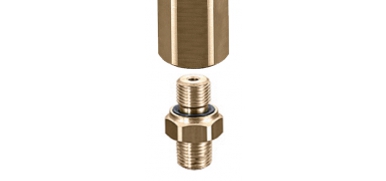 SUCO Verloopadapter, Messing, NPT1/8"-27, (Suco Vacuümschakelaar Type 0151)